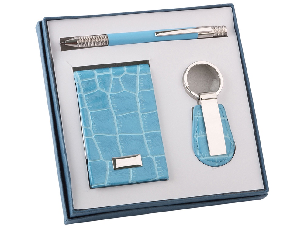 Набор: визитница, ручка, брелок Ситжес с логотипом  | Print Logo