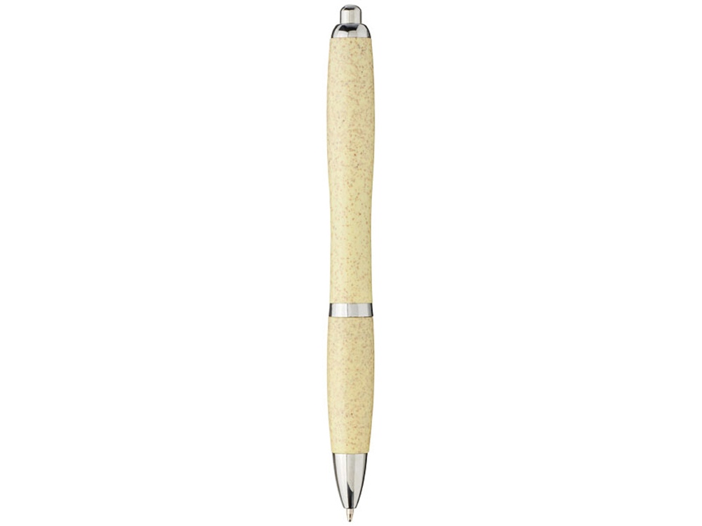 Шариковая ручка Nash из пшеничной соломы с хромированным наконечником, желтый