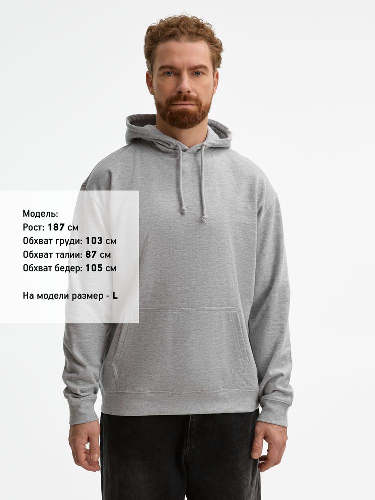 Худи унисекс Condor, серый меланж, размер 3XL