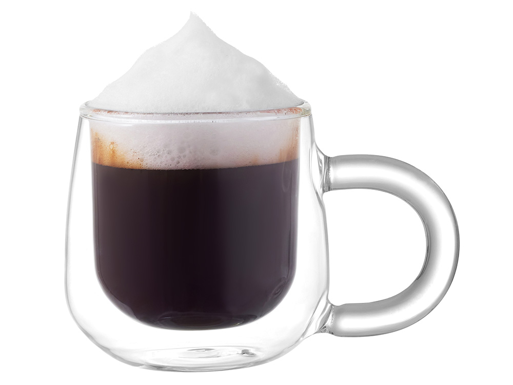 Кружка с двойными стенками с широкой ручкой и градиентным покрытием Fog, красный