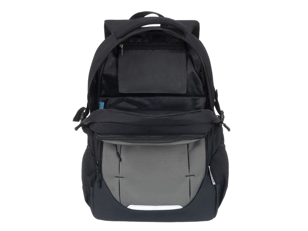 Рюкзак TORBER КЛАСС, чёрно-серый, 46 x 32 x 18 см + Мешок для сменной обуви в подарок!