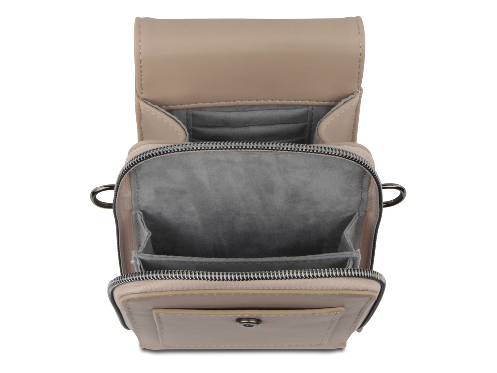 Сумка наплечная BUGATTI АЛМАТА | ALMATA, песочная, полиуретан, 11х4х19 см