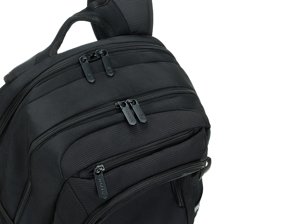 Рюкзак TORBER МЕГАПОЛИС с отделением для ноутбука 16, чёрный, полиэстер, 47 х 34 x 28 см