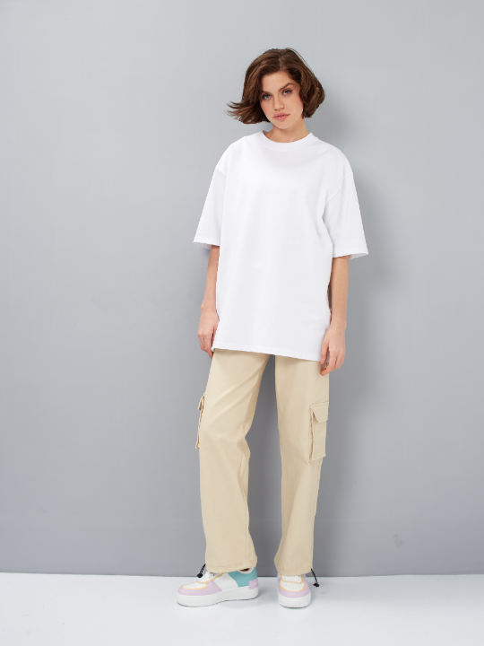 Футболка унисекс оверсайз STAN хлопок 240, 56, Белый,  (10/1)  (48/M)