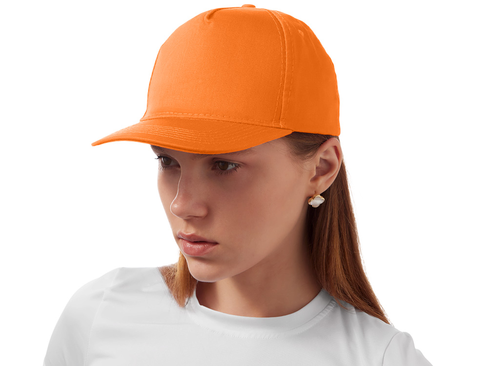 Бейсболка Mix 5-ти панельная 180 гр, оранжевый