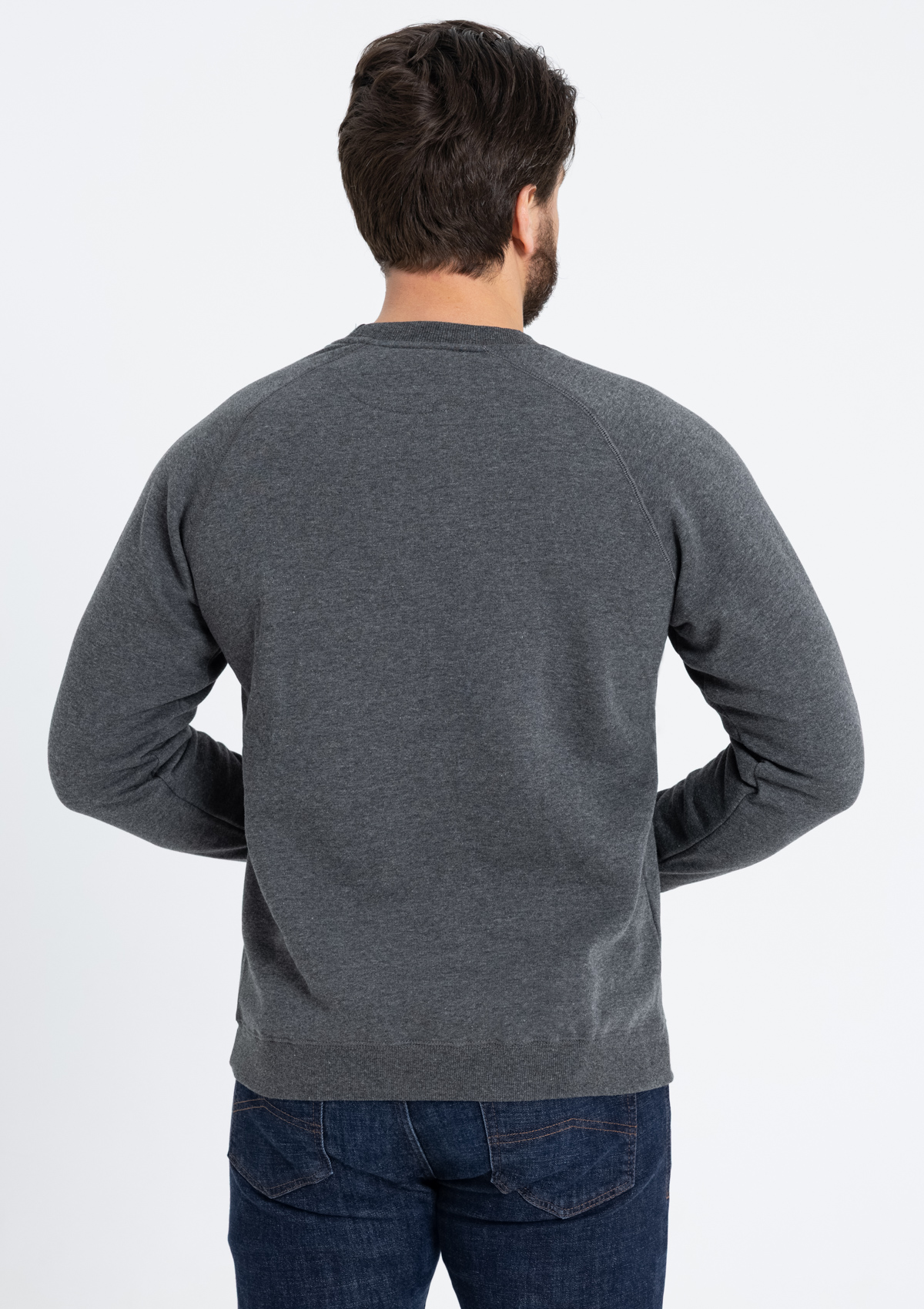 Свитшот унисекс STAN футер с начёсом 260, 53, Тёмный меланж,  (60/1)  (52/XL)