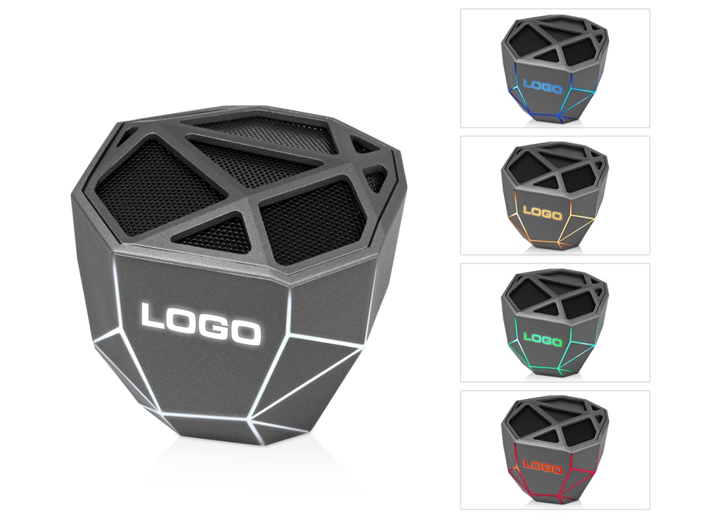 Портативная колонка Geo, 5 цветов подсветки с логотипом Xoopar | Print Logo