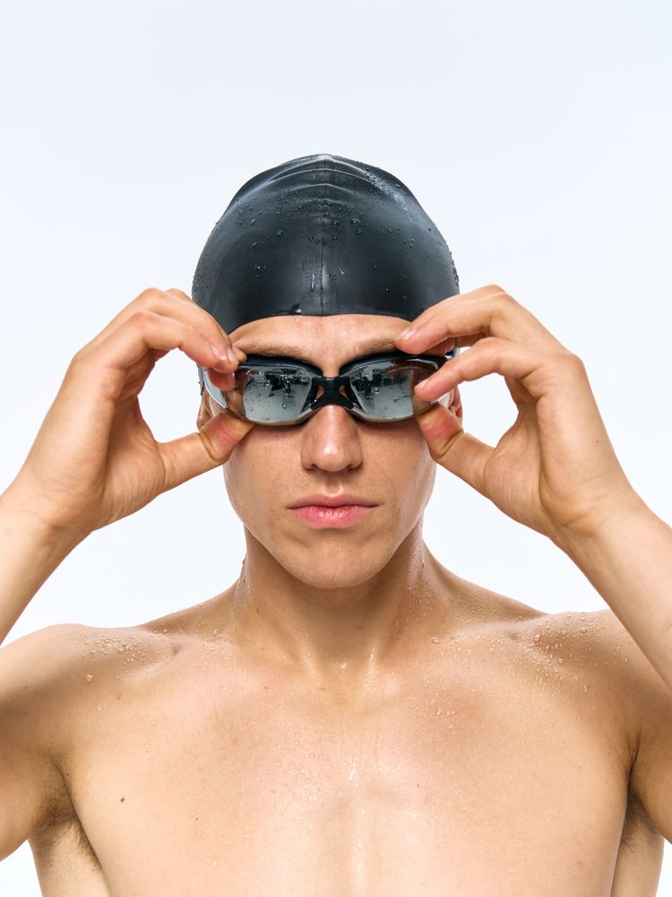 Шапочка для плавания Aquasana — пример нанесения логотипа () | Print Logo