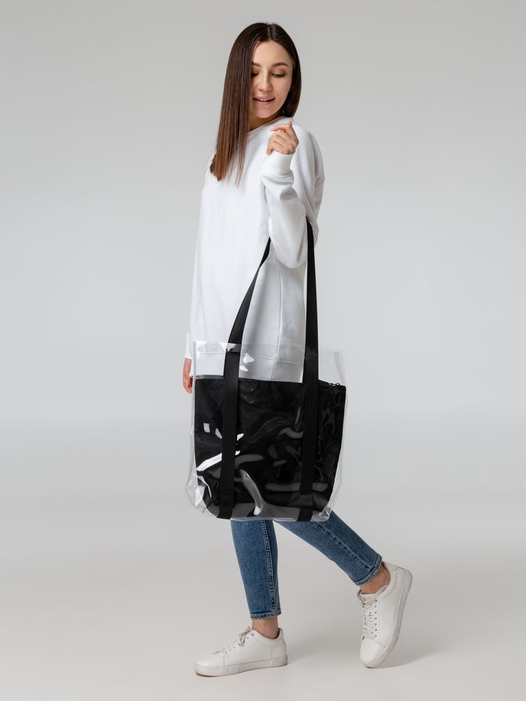 Шопер Clarity с красным органайзером фото на сайте Print Logo.