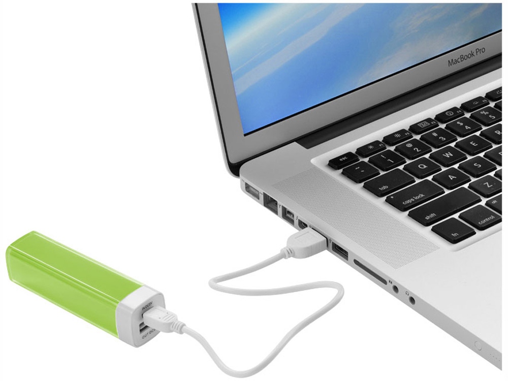 Портативное зарядное устройство Flash 2200 мА/ч, лайм