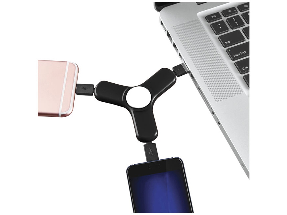 Кабели для зарядки Fun Tri-Twist, черный