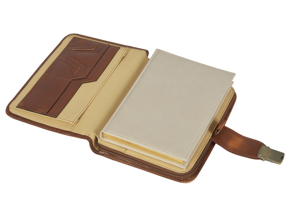 Органайзер Премьер с ежедневником, записной книжкой и блокнотом, Giulio Barсa, коричневый