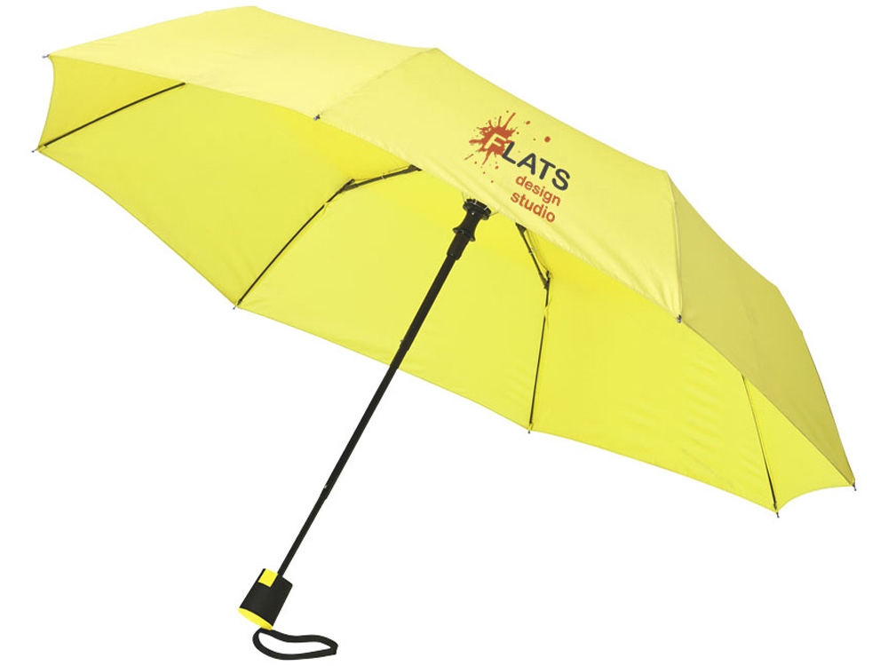 Зонт Wali полуавтомат 21, неоново-зеленый