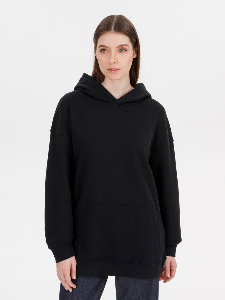 Худи оверсайз унисекс Outshine, черное, размер M/L