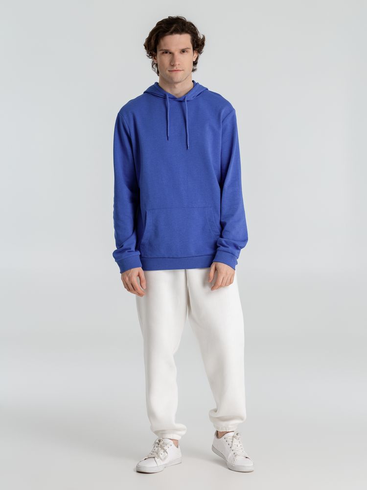 Толстовка с капюшоном унисекс Hoodie, ярко-синий меланж, размер XS