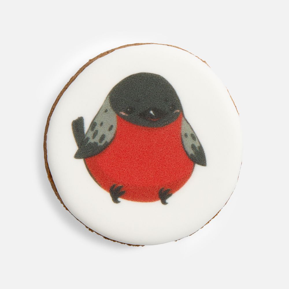 Печенье имбирное «Снегирь» с логотипом сделано в России | Print Logo