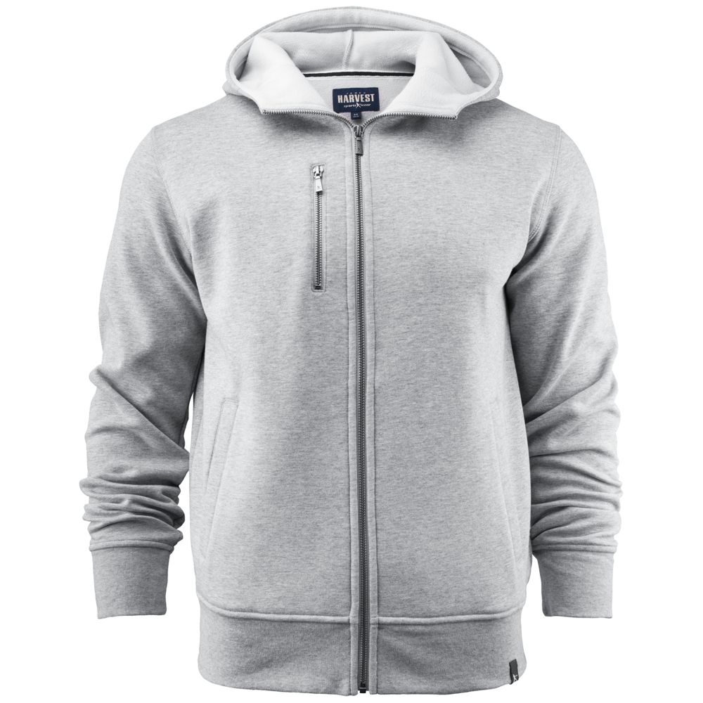 Толстовка мужская Parkwick красный меланж с логотипом James Harvest | Print Logo