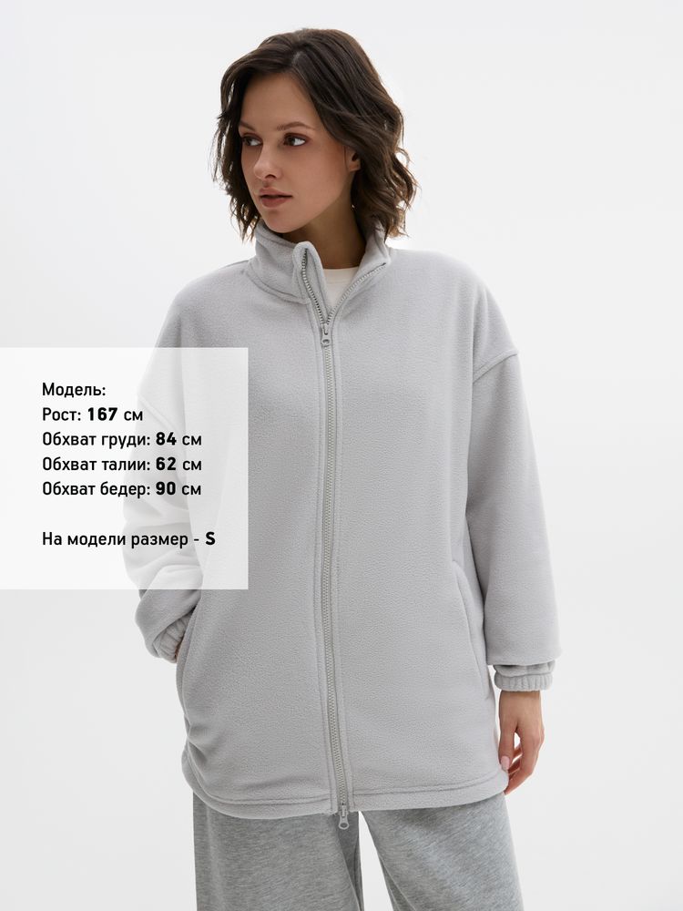 Куртка флисовая унисекс Nebo, светло-серая, размер 3XL