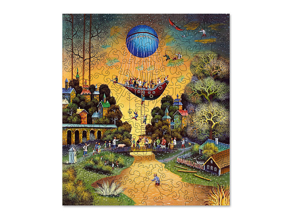 Деревянный пазл Летучий фрегат, 130 деталей