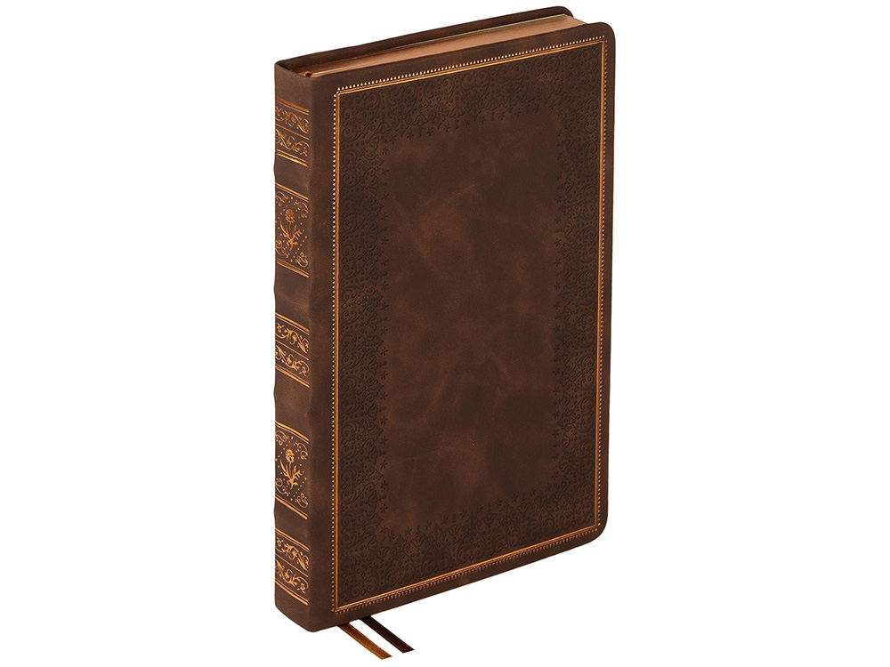 Ежедневник недатированный А5 Royal, коричневый с бронзовым срезом