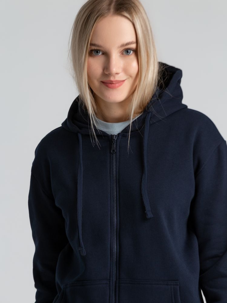 Толстовка на молнии с капюшоном Siverga Heavy 2.0, темно-синяя, размер XXL