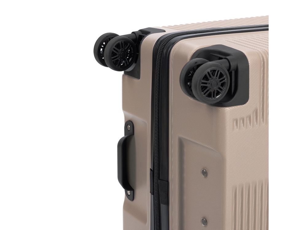Чемодан TORBER ЭЛЬТОН, песочный, ABS-пластик, 47 х 29 х 78 см, 96 л