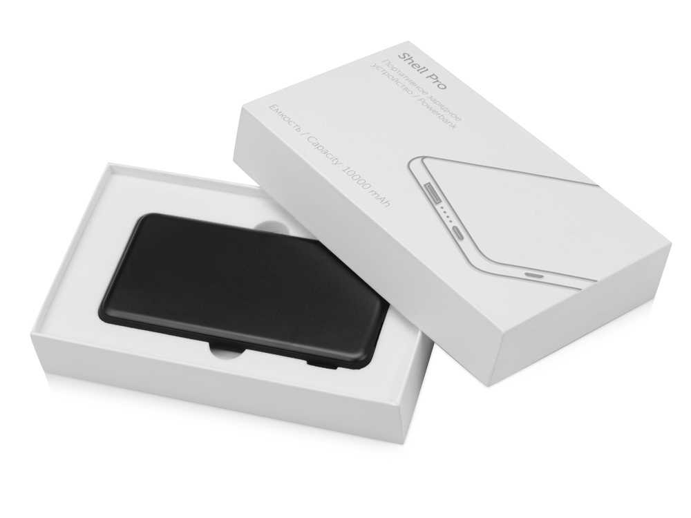 Портативное зарядное устройство Shell Pro, 10000 mAh, черный