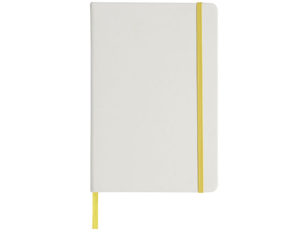 Блокнот Spectrum A5 с белой бумагой и цветной закладкой, белый/желтый