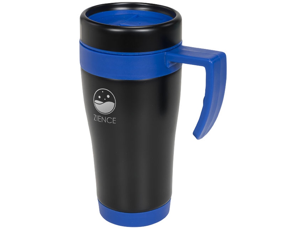 Кружка-термос Cayo 400 мл, черный/синий