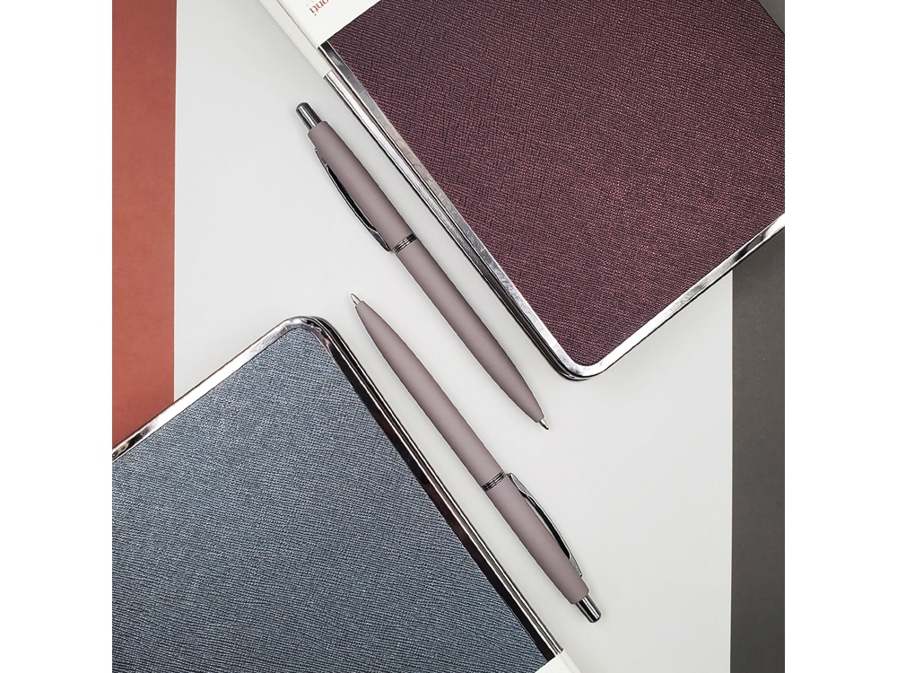 Ручка металлическая шариковая San Remo, софт-тач, 1.0 мм, серый