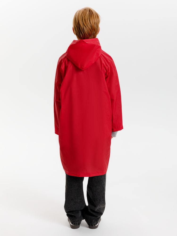 Дождевик детский RainDrop Kids, красный, 12 лет (рост 142-152)
