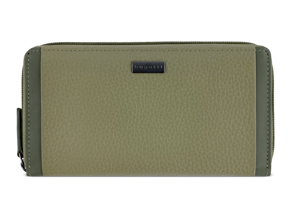 Кошелёк женский BUGATTI СИНА | SINA, зеленый, воловья кожа/полиэстер, 19х3х11 см