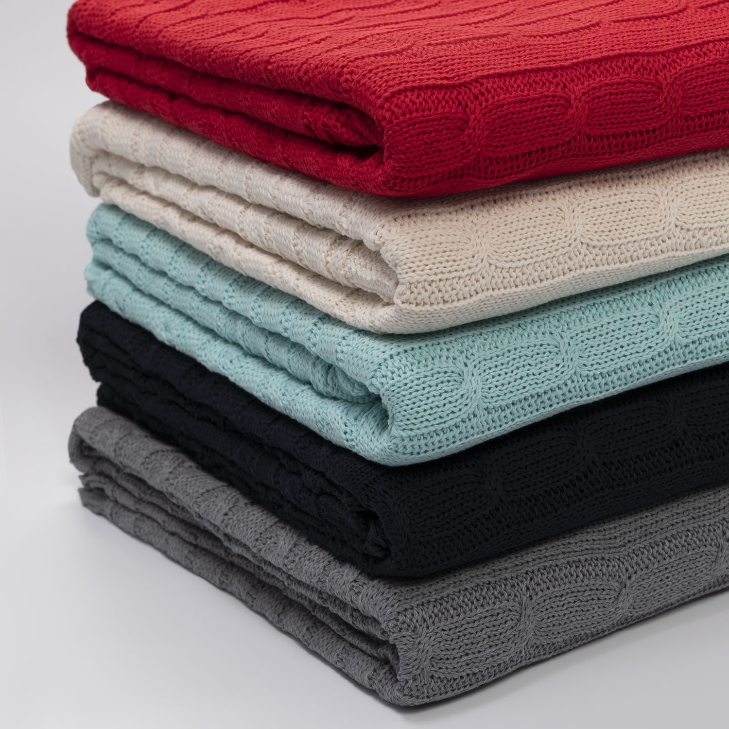 Плед Фадо (Fado) вязаный, темно-синий (без подарочной коробки)