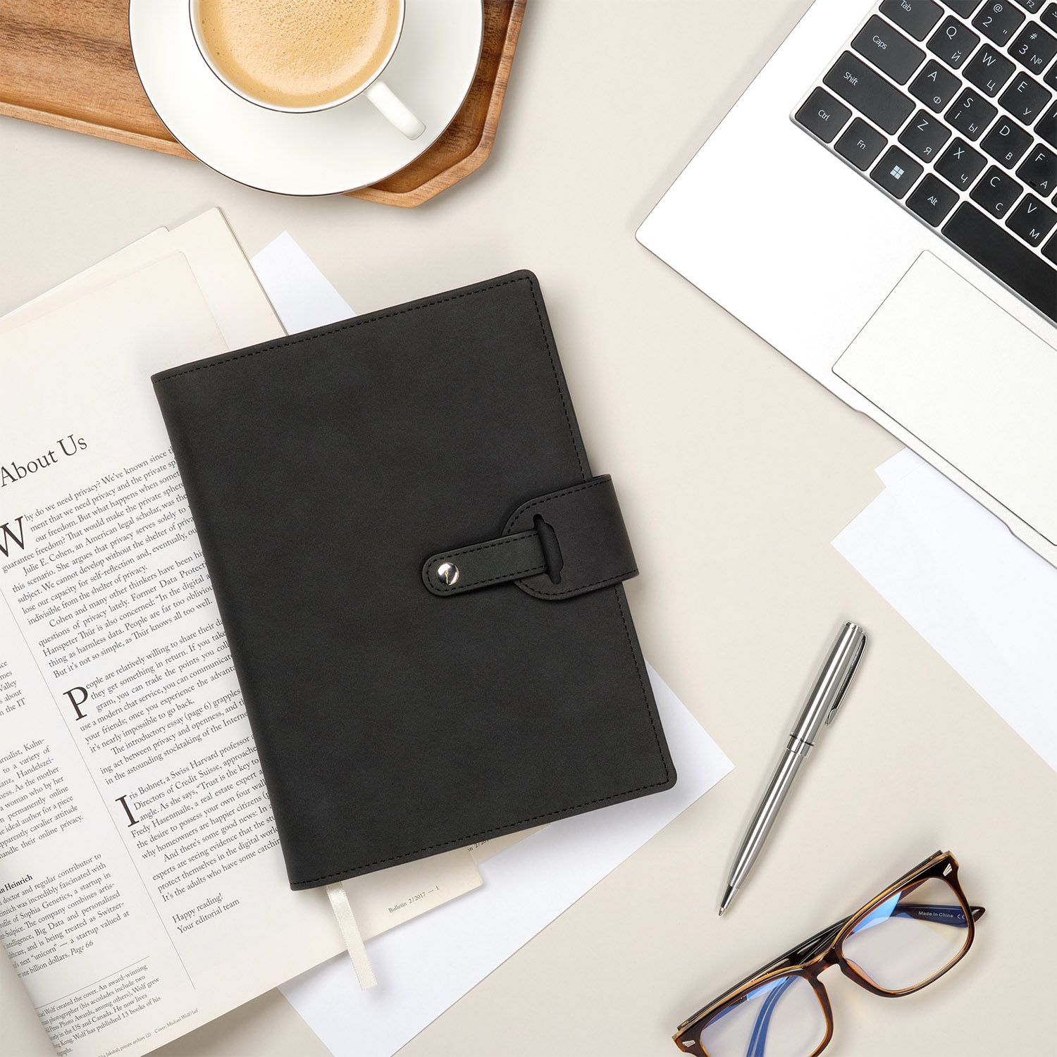 Ежедневник-портфолио Пассаж (Passage NEO) недатированный в подарочной коробке, черный