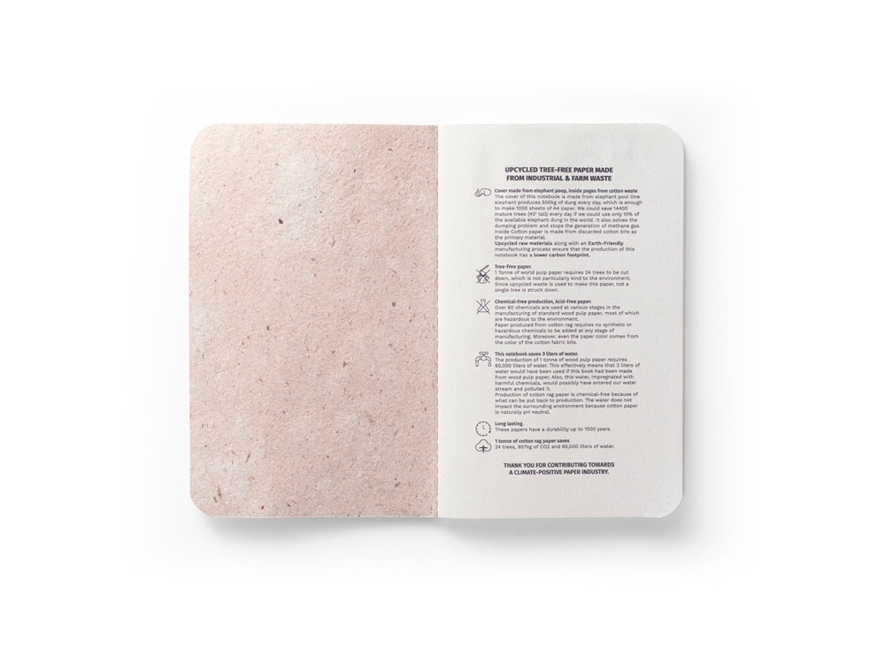 ORGANIC SOFT Блокнот A6, натуральный светлый