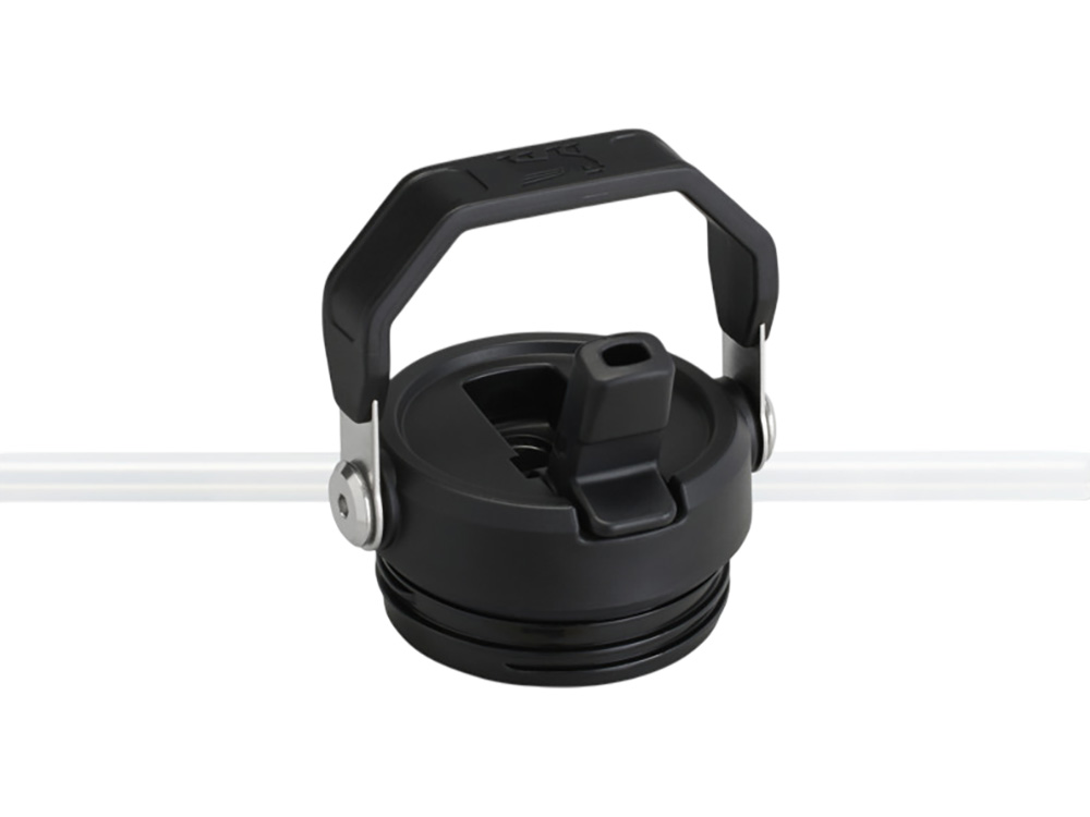 Бутылка для воды объемом 700 мл с откидной трубочкой Stanley IceFlow™ 2.0 - сплошной черный