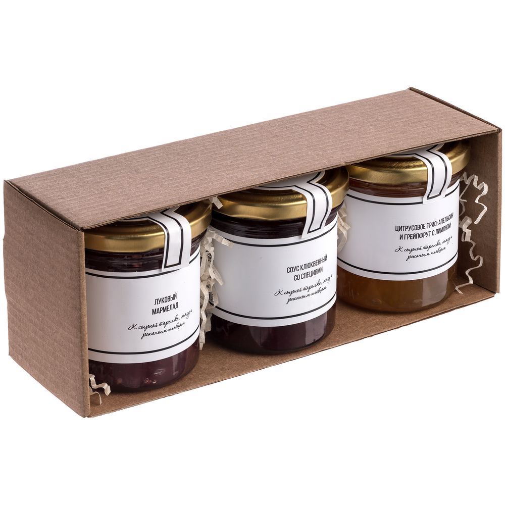 Набор соусов к мясу и сырной тарелке Sweet Aid с логотипом  | Print Logo