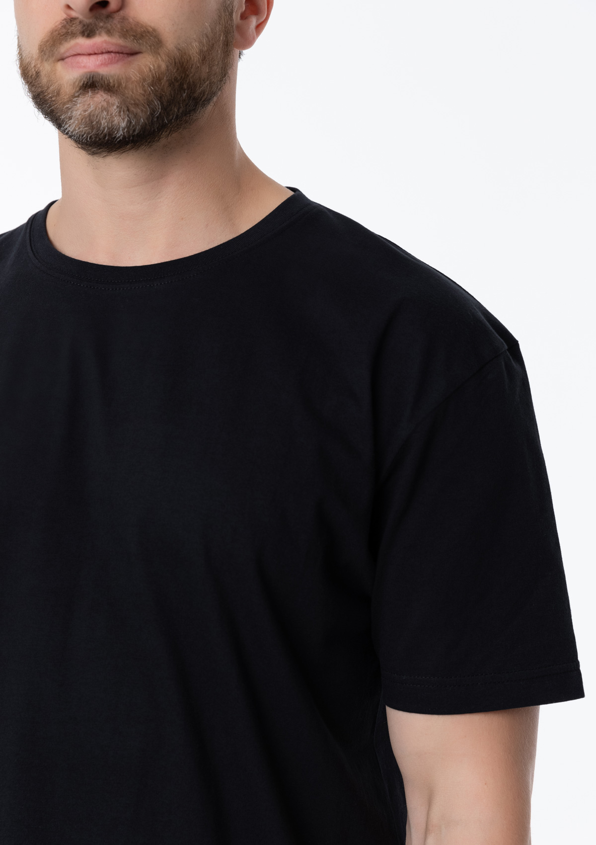 Футболка унисекс без бокового шва STAN хлопок 160, 02, Чёрный,  (20)  (46/S)