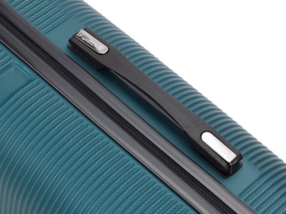 Чемодан TORBER ОНЕГА, зелёный, ABS-пластик, 59,5 х 39,5 х 24 см, 46 л