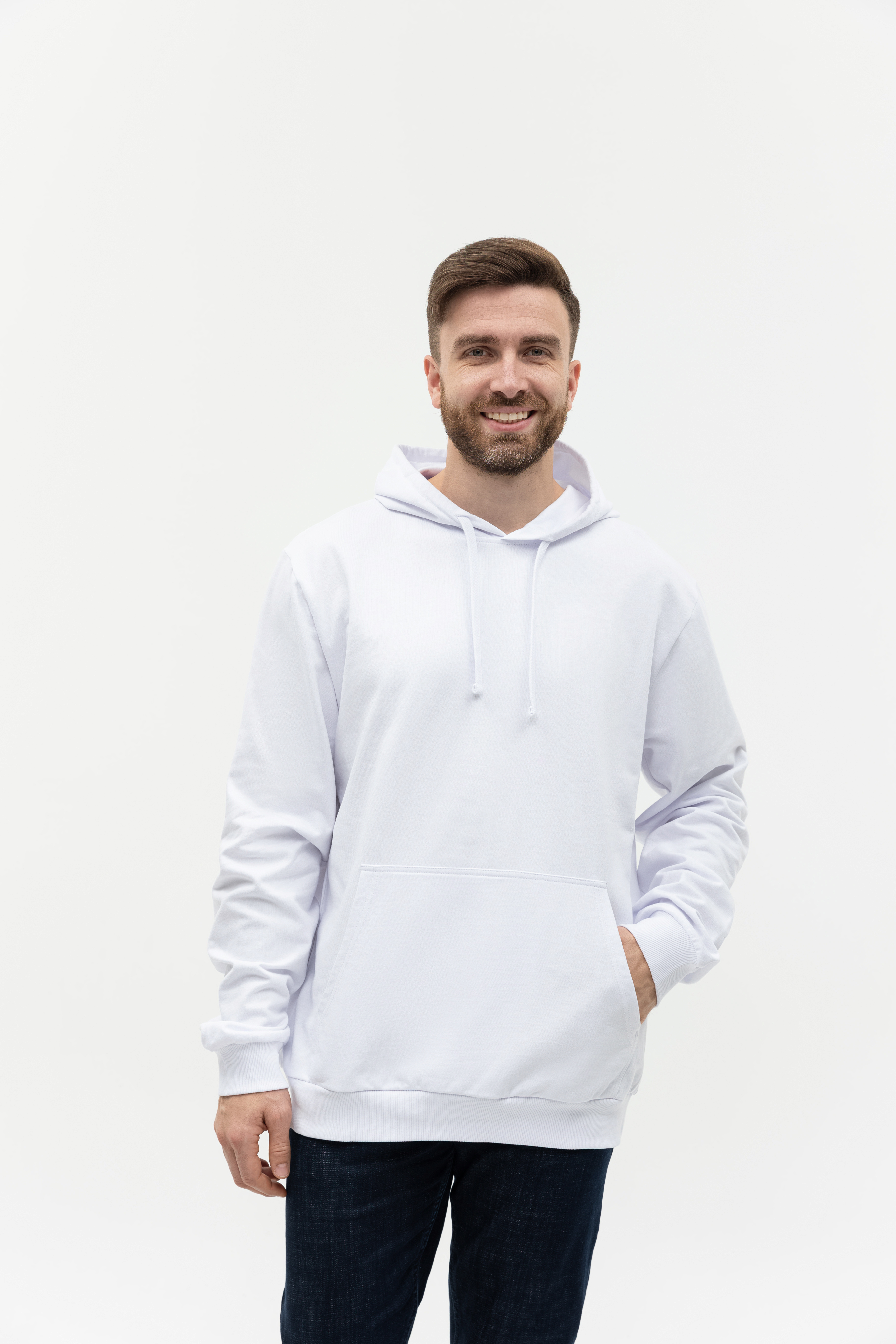 Худи унисекс STAN футер без начёса 260, 23, Белый,  (10/1)  (56/XXXL)