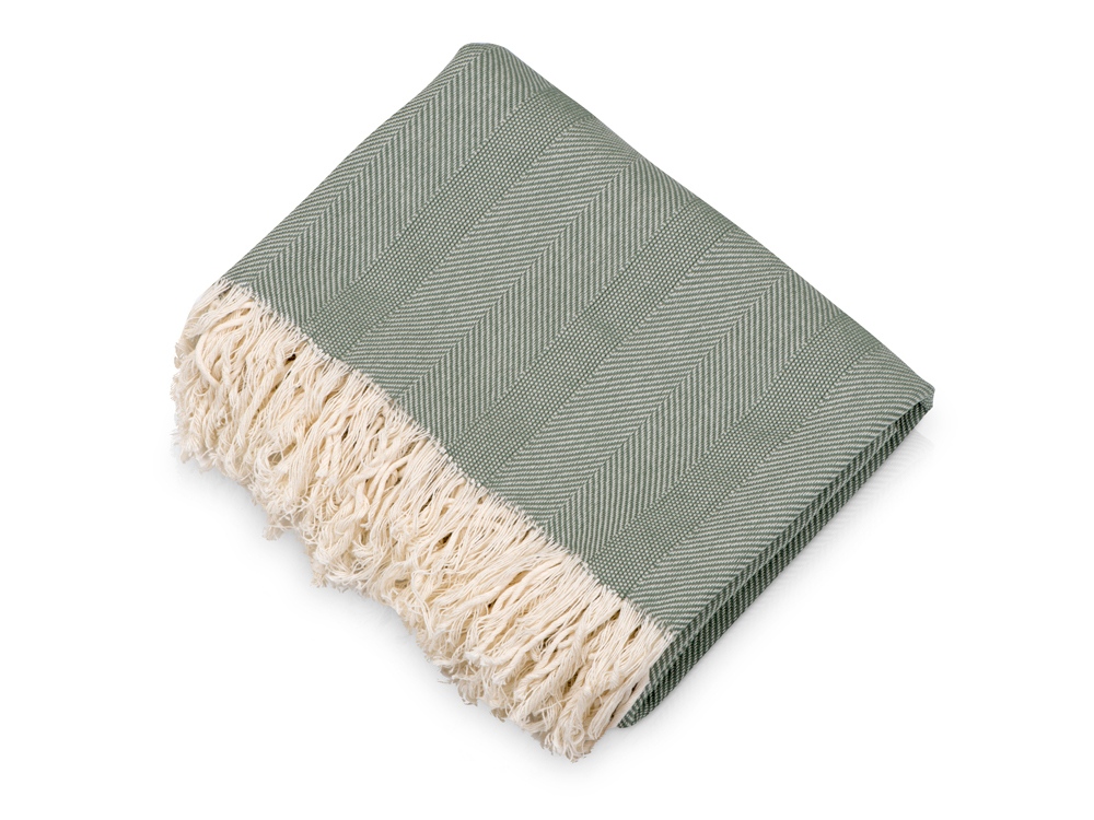 Плед Hild из натурального хлопка с логотипом  | Print Logo