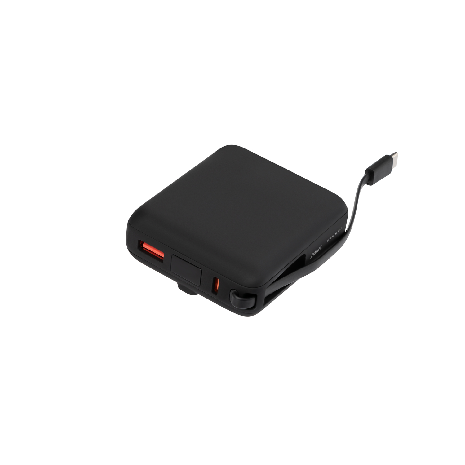 Внешний аккумулятор с подсветкой Риттер PD (Ritter PD) 10000mAh с функцией беспроводной зарядки 15W, белый фото на сайте Print Logo.