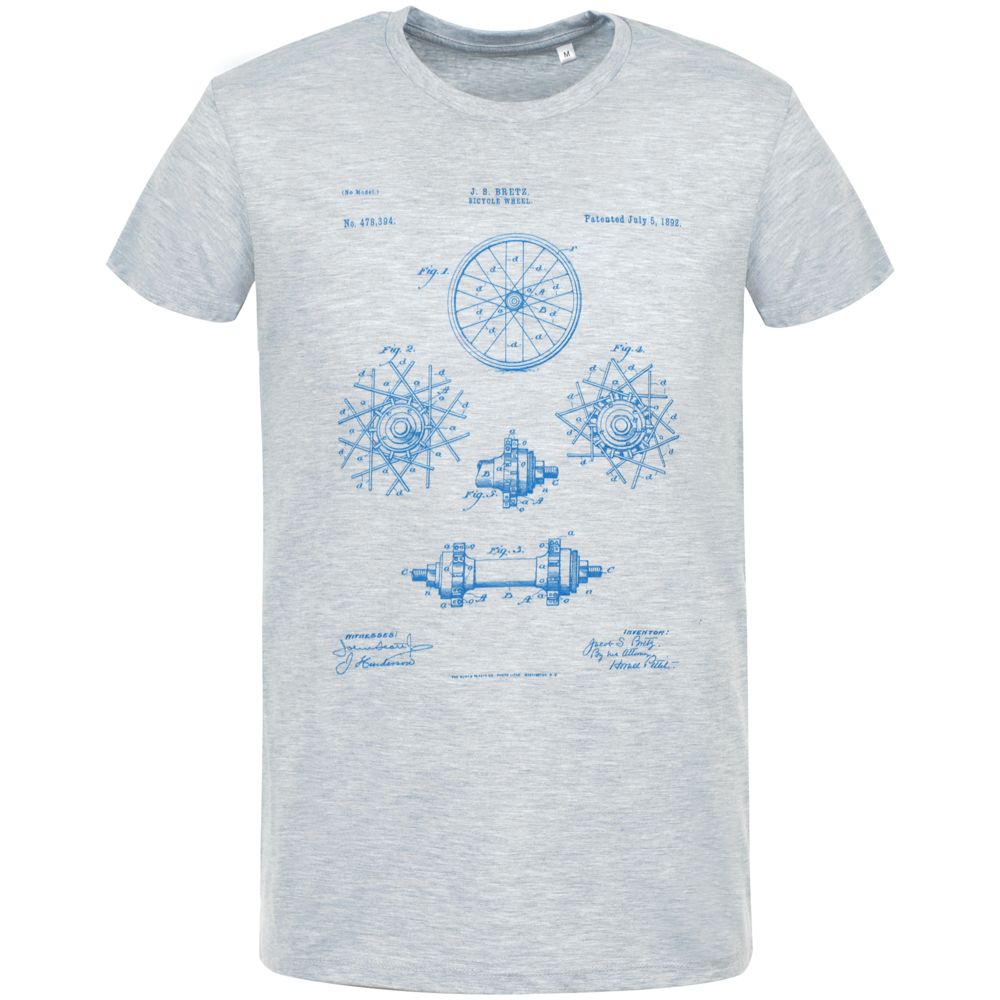 Футболка приталенная Old Patents. Wheel — пример нанесения логотипа (CoolColor) | Print Logo