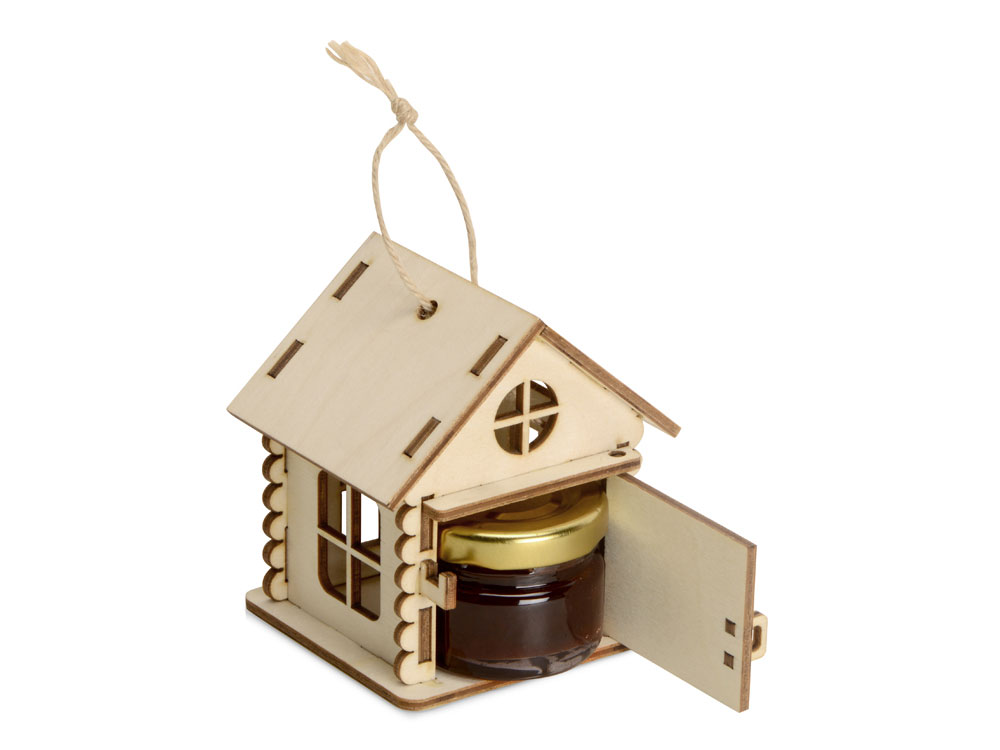 Подарочный набор Варенье из вишни с шоколадом и коньяком в домике с логотипом Eat & Bite | Print Logo