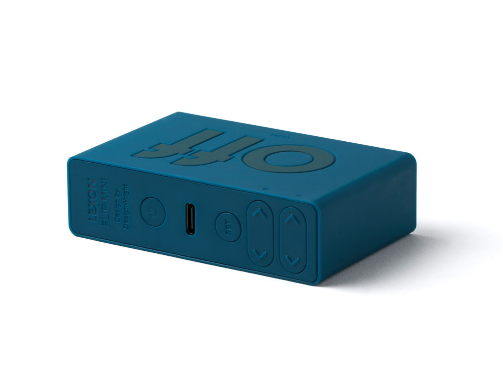 Часы настольные Flip Mini, темно-бирюзовый