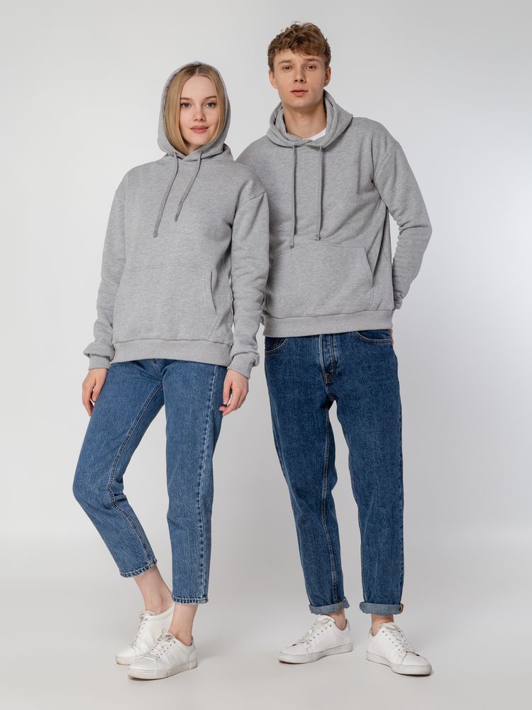 Толстовка с капюшоном Unit Kirenga Heavy серый меланж, размер S