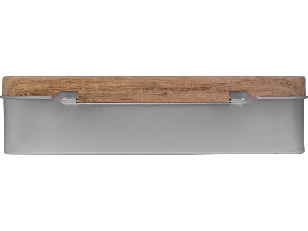 Подарочный винный набор из штопора и кожаного чехла для штопора ClickCut Set, серебристый