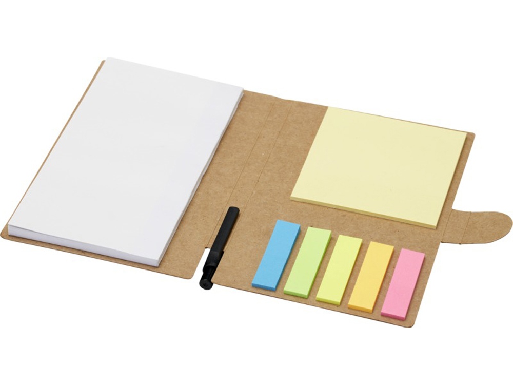 Блокнот Swift со стикерами и шариковой ручкой с логотипом  | Print Logo