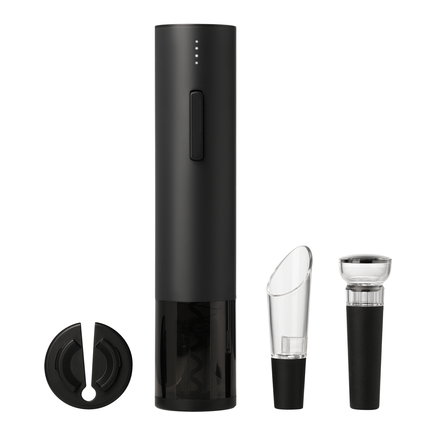 Набор для вина с электрическим штопором Сакраменто (Sacramento), черный — пример нанесения логотипа (Portobello Электроника Кухня) | Print Logo