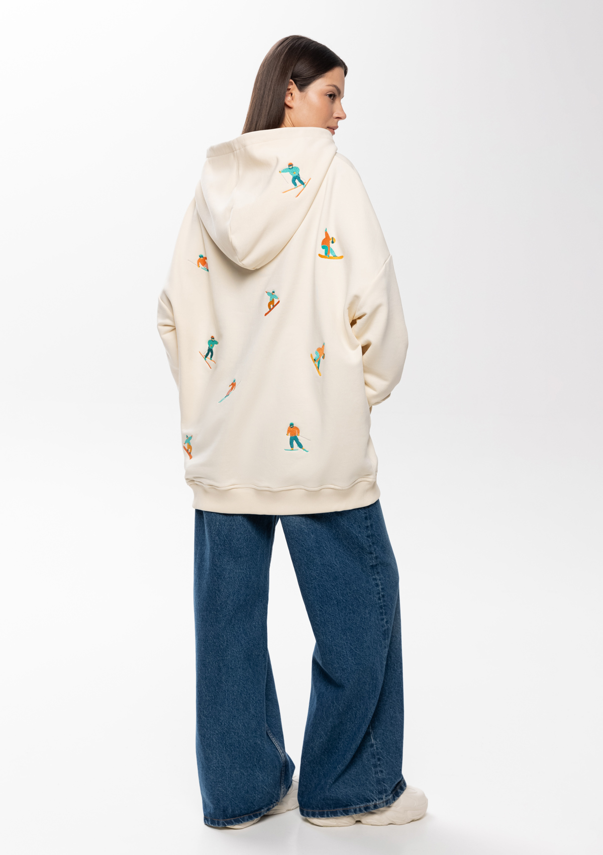 Худи унисекс STAN оверсайз футер без начёса 350, 66, Молочный,  (11)  (50/L)